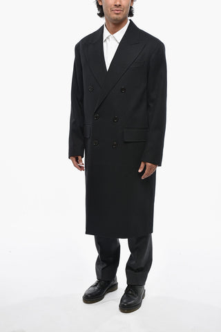 Virgin Wool Double-Breasted Coat