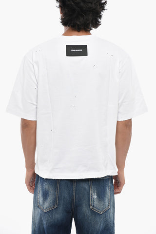 T-Shirt Girocollo LOOSE FIT Effetto Vintage con Patch Logata