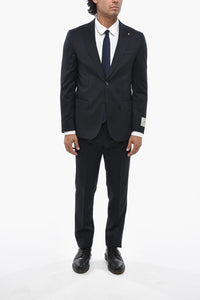 CC COLLECTION Virgin Wool Suit Peak Lapel
