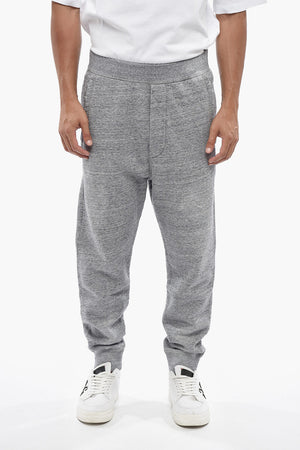 Joggers in Cotone Felpato a Tinta Unita