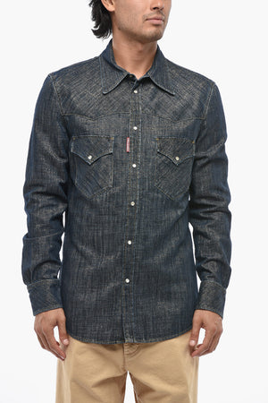 Camicia FASHION WESTERN in Denim con Finitura Lurex
