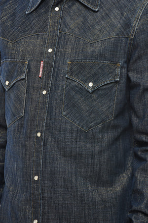 Camicia FASHION WESTERN in Denim con Finitura Lurex