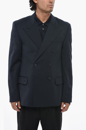Giacca Doppiopetto STAFF UNIFORM in Lana Vergine con Rever a Lancia