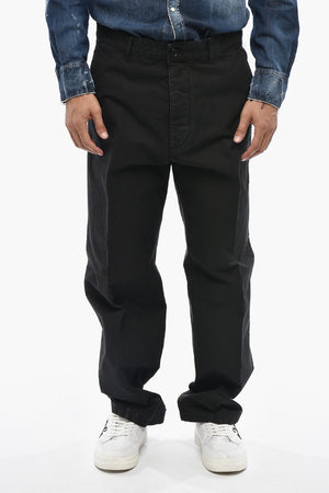 Straight-Leg Chino LOOSE Trousers In Solid Color