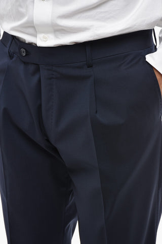 CC COLLECTION Zweiknopf-Anzug aus Stretch-Schurwolle mit Pattentaschen