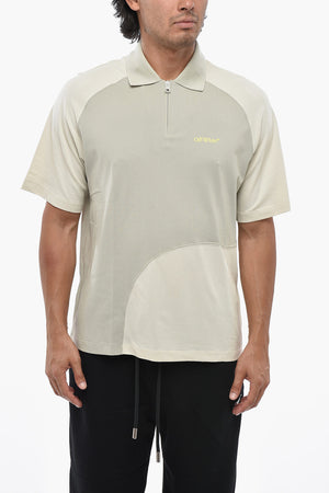 PARIS HILINSKI Polo in Nylon Bicolore con Mezza Zip
