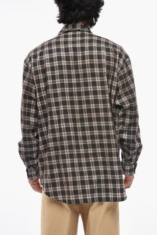 MAGLIANO Cotton Flannel Checked Shirt With Removable Detail