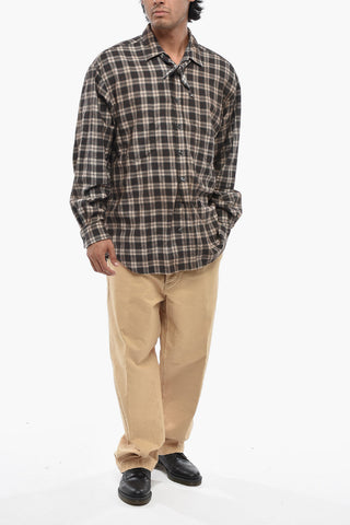 MAGLIANO Cotton Flannel Checked Shirt With Removable Detail