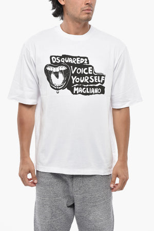 MAGLIANO Cotton Crewneck T-Shirt With Contrast Print