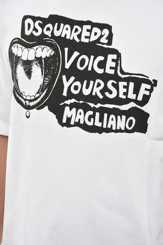 MAGLIANO Cotton Crewneck T-Shirt With Contrast Print