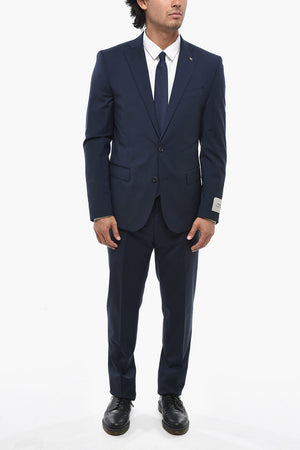 CC COLLECTION Virgin Wool Stretch Suit With Flap Pockets