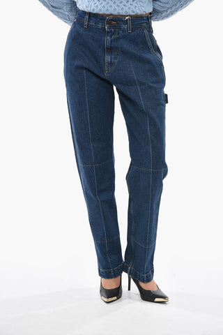 Jeans mit geradem Bein und 20 cm Logo-Patch