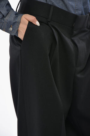Virgin Wool Wide-Leg Trousers
