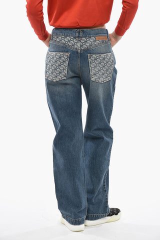Straight-Leg Jeans with Embroidered Details 22cm