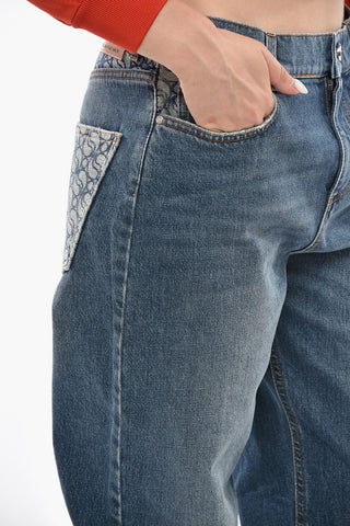 Straight-Leg Jeans with Embroidered Details 22cm