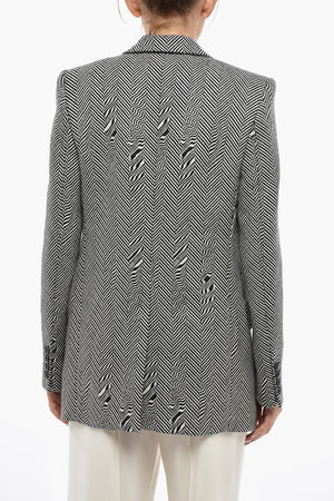Cappotto Monopetto GLITCH Con Motivo Herringobne