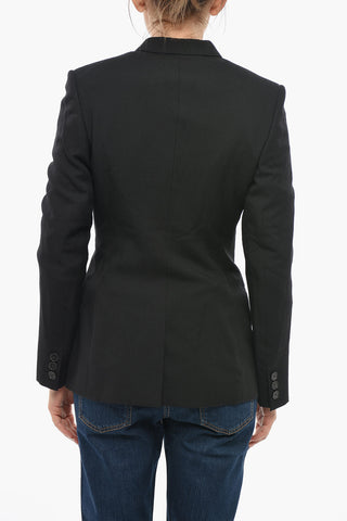 Blazer Doppiopetto in Lana con Rever a Lancia