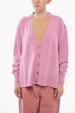 Relaxed-Fit-Cardigan aus Kaschmirmischung mit Seitenschlitzen