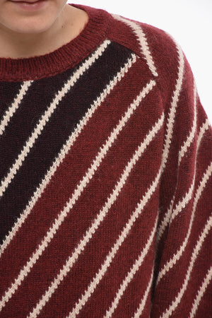 FRANK STELLA Striped Alpaca-Blend Crewneck Sweater