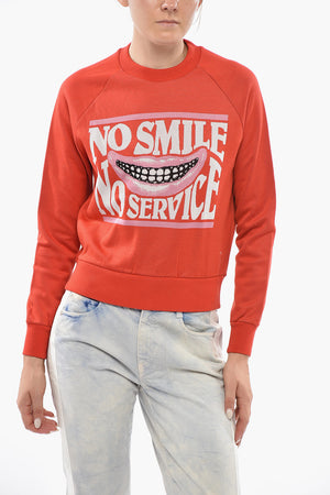 Maglia Girocollo NO SMILE NO SERVICE in Misto Cotone