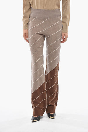FRANK STELLA Pantaloni in Lana Vergine Bicolore a Righe