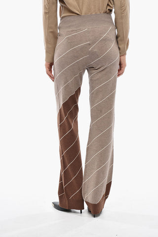 FRANK STELLA Two-Tone Striped Virgin Wool Trousers