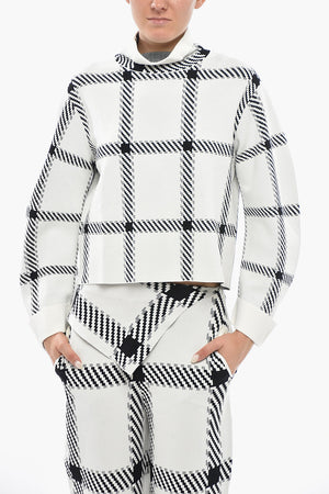 Long-Sleeve High-Neck Sweater LUMBERJACK With Check Pattern