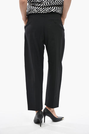 Pantaloni in Lana a Doppia Pince