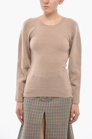 Maglia Girocollo in Lana Vergine con Zip Laterale