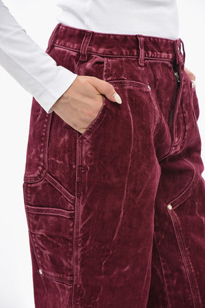 Workwear Stretch Denim Trousers with Velvety Finish 25cm