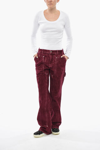 Workwear-Hose aus Stretch-Denim mit samtiger Optik 25cm