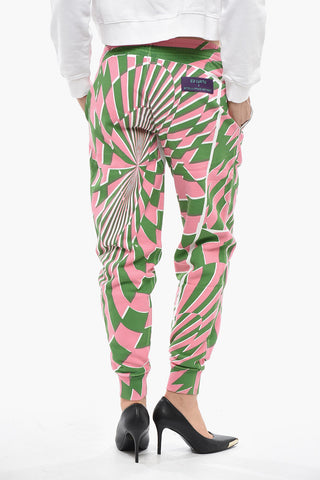 ED CURTIS X STELLA MCCARTNEY Brushed-Cotton Joggers With Optical Print