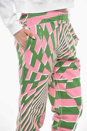 ED CURTIS X STELLA MCCARTNEY Brushed-Cotton Joggers With Optical Print