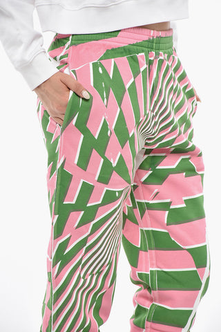 ED CURTIS X STELLA MCCARTNEY Brushed-Cotton Joggers With Optical Print