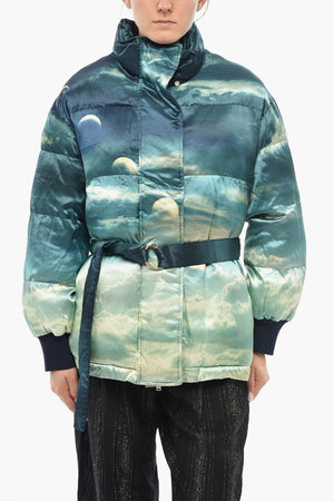 Padded Jacket JOY with Pattern and Belt