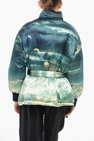 Padded Jacket JOY with Pattern and Belt