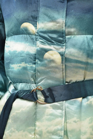 Padded Jacket JOY with Pattern and Belt