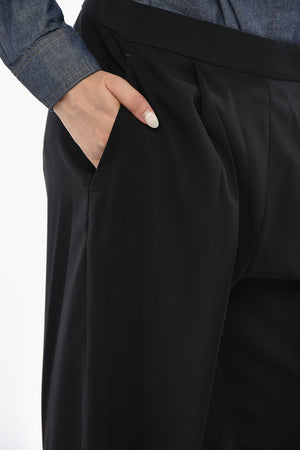 Wide-Leg Regular-Rise Trousers