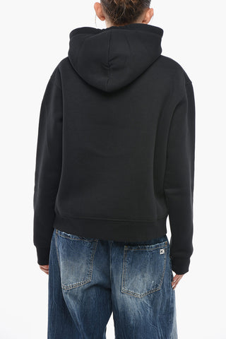 Hoodie Aus Baumwollfleece Mit Kontrastlogo