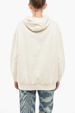 Hoodie aus Baumwollfleece mit Frontprint