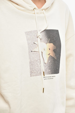 Hoodie aus Baumwollfleece mit Frontprint