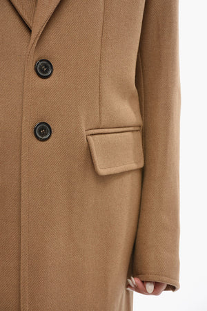 Oversize-Mantel Aus Schurwolle Und Nylon Mit Pattentaschen