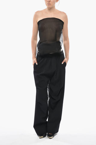 Transparentes Trägerloses Top