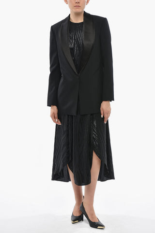 Twill Tuxedo Blazer With Shawl Collar