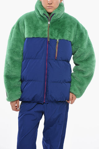 Two-Tone Jacket ACE With Faux-Fur Details