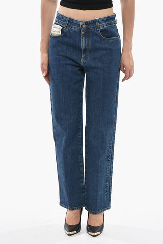 Straight-Leg Stretch Denim Jeans 20cm