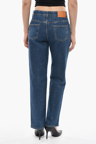 Straight-Leg Stretch Denim Jeans 20cm