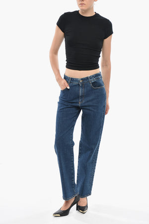 Straight-Leg Stretch Denim Jeans 20cm