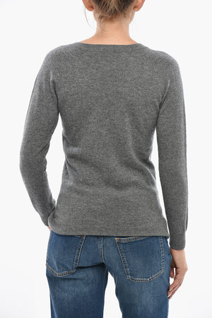 Wool-Blend Sweater With V-Neck