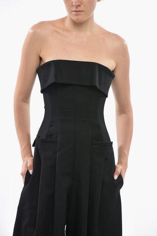 Virgin Wool Wide-Leg Sleeveless Jumpsuit